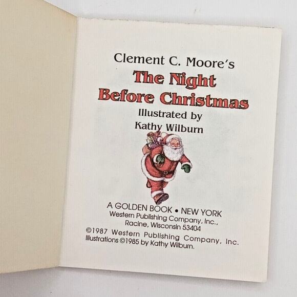 🎄 1987 Mini Book Ornament 📖 The Night Before Christmas 🍬 Golden Books - Picture 6 of 12